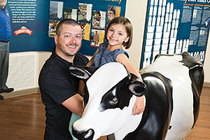 Milking cow exhibit at the Turkey Hill Experience